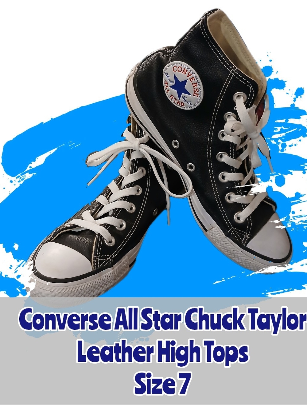 Converse All Star Chuck Taylor Black Leather High Tops